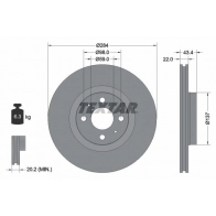 Тормозной диск TEXTAR Fiat Qubo 98200 0535 0 1 98200 0535 92053500