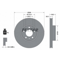 Тормозной диск TEXTAR 98200 0577 98200 0577 0 1 92057700 Opel Omega (B) 2 Седан 3.2 V6 (F69) 218 л.с. 2001 – 2003