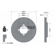 Тормозной диск TEXTAR 98200 0627 0 1 98200 0627 Hyundai Tiburon 92062700