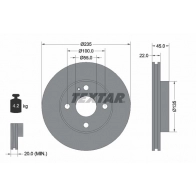 Тормозной диск TEXTAR 98200 0715 0 1 92071500 98200 0715 Mazda 323 (BJ) 6 Седан