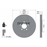 Тормозной диск TEXTAR Volkswagen Passat (B3-B4) 2 Универсал 2.9 VR6 Syncro 184 л.с. 1994 – 1997 98200 0728 0 1 98200 0728 92072800