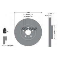 Тормозной диск TEXTAR 98200 0740 0 1 98200 0740 Citroen Jumpy 92074003