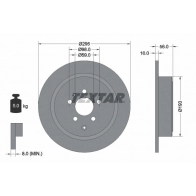 Тормозной диск TEXTAR 92074100 98200 0741 0 1 Fiat Ulysse (220) 1 Минивэн 2.0 JTD 109 л.с. 1999 – 2002 98200 0741