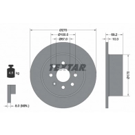 Тормозной диск TEXTAR 98200 0755 0 1 98200 0755 92075503 Opel Vectra (B) 2 Хэтчбек 2.0 DTI 16V (F68) 101 л.с. 1997 – 2003