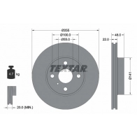Тормозной диск TEXTAR 92077200 98200 0772 0 1 98200 0772 Toyota Corolla (E100) 7 Хэтчбек 3д 1.3 xLI 16V (EE101) 88 л.с. 1992 – 1995