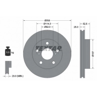 Тормозной диск TEXTAR 98200 0808 Toyota Previa (XR10, XR20) 1 Минивэн 2.4 (TCR11. TCR10) 132 л.с. 1990 – 2000 98200 0808 0 1 92080800