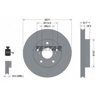 Тормозной диск TEXTAR 98200 0810 0 1 92081000 98200 0810 Toyota Previa (XR10, XR20) 1 Минивэн 2.4 (TCR11. TCR10) 132 л.с. 1990 – 2000