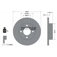 Тормозной диск TEXTAR 98200 0893 Mitsubishi Lancer 7 (CB, CD, CC) 1993 – 1996 92089300 98200 0893 0 1