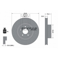 Тормозной диск TEXTAR 98200 0992 Mercedes S-Class (C215) 2 Купе 5.0 CL 500 292 л.с. 2004 – 2005 92099203 98200 0992 0 1