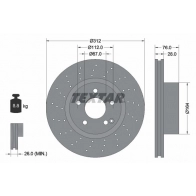 Тормозной диск TEXTAR KX6NR 98200 0993 0 1 PRO+ 92099305 Mercedes S-Class (C215) 2 Купе 5.0 CL 500 (2175) 306 л.с. 1999 – 2006