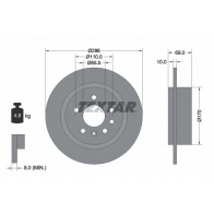 Тормозной диск TEXTAR 98200 1002 92100200 Saab 9-5 (YS3E) 1 Универсал 3.0 V6t 200 л.с. 1998 – 2009 98200 1002 0 1