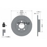 Тормозной диск TEXTAR 98200 1058 0 1 Volkswagen Golf 4 (1J1) Хэтчбек 2.8 VR6 4motion 204 л.с. 1999 – 2005 92105800 98200 1058