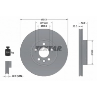 Тормозной диск TEXTAR 92109905 Volkswagen Sharan (7M6, 8, 9) 1 Минивэн 1.9 TDI 4motion 115 л.с. 2000 – 2010 98200 1099 0 1 PRO+ W139FY