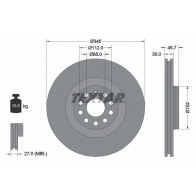 Тормозной диск TEXTAR 92120605 XZKXGX Skoda Superb (3T5) 2 Универсал 3.6 V6 4x4 260 л.с. 2009 – 2015 98200 1206 0 1 PRO+