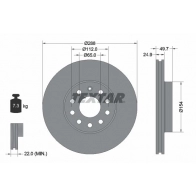 Тормозной диск TEXTAR 92120800 98200 1208 Volkswagen Taos 1 2020 – 2024 98200 1208 0 1