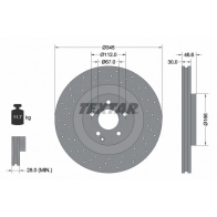 Тормозной диск TEXTAR 98200 1237 0 1 Mercedes C-Class (W203) 2 Седан C 55 AMG 367 л.с. 2005 – 2006 98200 1237 92123703