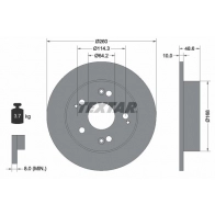 Тормозной диск TEXTAR 98200 1251 0 1 PRO Honda Integra 4 (DC5) Купе 2.0 Type S 209 л.с. 2004 – 2007 6DBIO 92125103