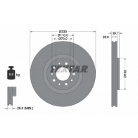 Тормозной диск TEXTAR 98200 1451 92145103 98200 1451 0 1 Jeep Cherokee (KL) 5 Внедорожник 2.2 CRD 4x4 185 л.с. 2015 – 2025