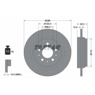 Тормозной диск TEXTAR 98200 1492 Volvo V70 1 (875, 876) 1995 – 2000 98200 1492 0 1 92149203