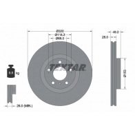 Тормозной диск TEXTAR KRULLK 98200 1624 0 1 PRO+ 92162405 Nissan Murano (Z51) 2 Кроссовер 3.5 4x4 256 л.с. 2008 – 2014