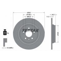 Тормозной диск TEXTAR 98200 1629 0 1 Volvo S60 2 (134) Седан 1.5 T3 152 л.с. 2015 – 2024 98200 1629 92162903