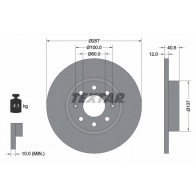 Тормозной диск TEXTAR Opel Corsa (D) 4 2006 – 2014 92164603 98200 1646 0 1 PRO 8PIMC7