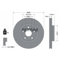 Тормозной диск TEXTAR Toyota Corolla Verso (AR10) 1 Минивэн 2.2 D 4D (AUR10) 136 л.с. 2005 – 2009 92168003 98200 1680 98200 1680 0 1