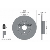 Тормозной диск TEXTAR Toyota Corolla (E110) 8 Хэтчбек 3д 98200 1692 92169203 98200 1692 0 1