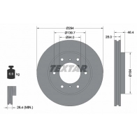 Тормозной диск TEXTAR Mitsubishi L200 5 (KJ, KK, KL) Пикап 2.5 DI D 136 л.с. 2015 – 2024 98200 1802 98200 1802 0 1 92180203