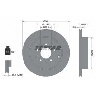 Тормозной диск TEXTAR Mazda CX-7 (ER) 1 Кроссовер 2.3 MZR DISI Turbo AWD 238 л.с. 2006 – 2014 98200 1809 0 1 92180903 98200 1809