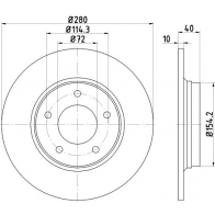 Тормозной диск TEXTAR 92181403 Mazda 6 (GH) 2 Универсал 2.2 MZR CD 185 л.с. 2008 – 2011 98200 1814 0 1 98200 1814