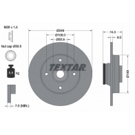 Тормозной диск TEXTAR 92194103 98200 1941 0 1 PRO N6RHGGC Citroen C4 2 (B7, PF2) Хэтчбек 1.6 HDi 110 112 л.с. 2009 – наст. время