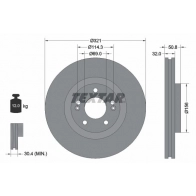 Тормозной диск TEXTAR 92221700 MZ307TJ Hyundai ix55 (EN) 1 Кроссовер 3.8 V6 4WD 260 л.с. 2007 – 2024 98200 2217 0 1