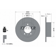 Тормозной диск TEXTAR 98200 2287 0 1 Opel Movano (B) 2 Фургон 2.3 CDTI FWD (FV) 170 л.с. 2016 – 2024 98200 2287 92228700