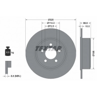 Тормозной диск TEXTAR 92234803 Chrysler 300 3 (LD) Седан 3.6 292 л.с. 2011 – 2024 98200 2348 0 1 98200 2348