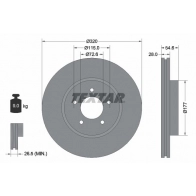 Тормозной диск TEXTAR 92235403 98200 2354 0 1 Chrysler 300 2 (LX, LE) 2004 – 2010 98200 2354