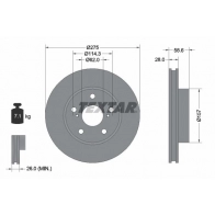 Тормозной диск TEXTAR Toyota Hilux (AN120, 30) 8 Пикап 2.7 (TGN111. TGN121. TGN136) 166 л.с. 2015 – 2024 92252303 RB 4S09