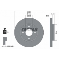 Тормозной диск TEXTAR Nissan Sentra 92269200 SESZ2P D