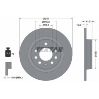 Тормозной диск TEXTAR 92270503 Opel GT 98200 2705 98200 2705 0 1