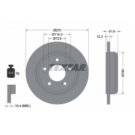 Тормозной диск TEXTAR 98200 2715 0 1 98200 2715 92271503 Chrysler Concorde 2 (LH) Седан 2.7 Lx 203 л.с. 1997 – 2003