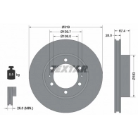 Тормозной диск TEXTAR Toyota Hilux (AN120, 30) 8 Пикап 2.5 D 4WD (KUN125) 102 л.с. 2015 – 2024 98200 2749 0 1 PRO T5GKHU5 92274903