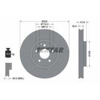 Тормозной диск TEXTAR 92277705 Mercedes CLS (X218) 2 Универсал 3.0 CLS 350 BlueTEC / d (2126) 258 л.с. 2014 – 2025 98200 2777 0 1 PRO+ OV25RR7