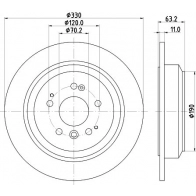 Тормозной диск TEXTAR Acura RDX 2 (TB3, 4) 2013 – 2020 C 91PP 92298303