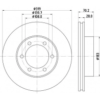 Тормозной диск TEXTAR Toyota Tundra 92299903 YZ6 TTIN