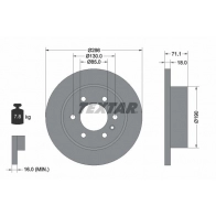 Тормозной диск TEXTAR Mercedes Sprinter (907, 910) 3 Фургон (3,5T) 2.1 316 CDI (9031. 9033. 9035. 9037) 163 л.с. 2018 – 2024 3J 30J 92301103