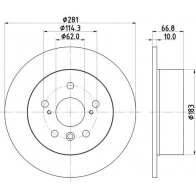 Тормозной диск TEXTAR 92302503 Lexus ES (XV60) 6 Седан 200 (ASV61) 150 л.с. 2015 – 2018 I 11Q9F