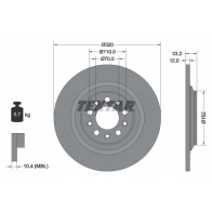 Тормозной диск TEXTAR 92304103 Jeep Cherokee (KL) 5 Внедорожник 2.2 CRD 4x4 185 л.с. 2015 – 2024 YD5 8A