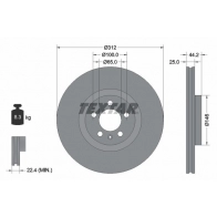 Тормозной диск TEXTAR AIUX Y 1437027405 92306405