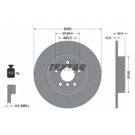 Тормозной диск TEXTAR 92309505 Jaguar XF (X260) 2 Седан 3.0 D 300 л.с. 2015 – 2024 T3R LG