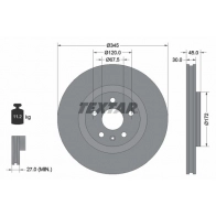 Тормозной диск TEXTAR 92314505 2CA 575 Opel Insignia (B) 2 Хэтчбек 2.0 4x4 (68) 260 л.с. 2017 – 2024